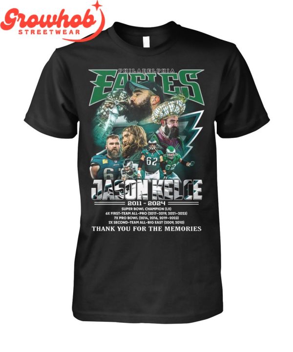 Philadelphia Eagles Legend Jason Kelce 2011-2024 Thank You T-Shirt