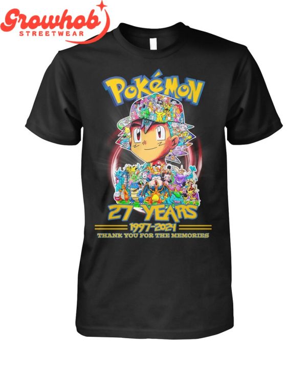 Pokemon 27 Years Of The Memories 1997-2024 T-Shirt