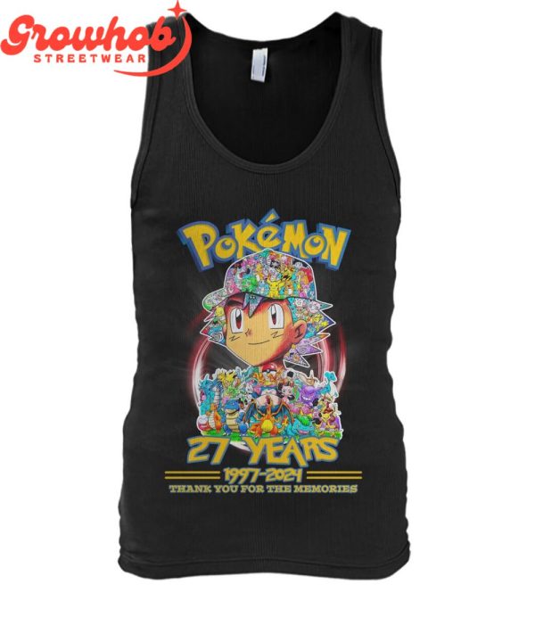 Pokemon 27 Years Of The Memories 1997-2024 T-Shirt