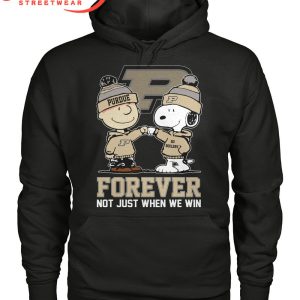 Purdue Boilermakers Peanuts Snoopy Charlie Brown Forever Fan T-Shirt