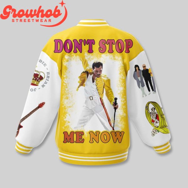 Queen Freddie Mercury Don’t Stop Me Know Yellow Baseball Jacket