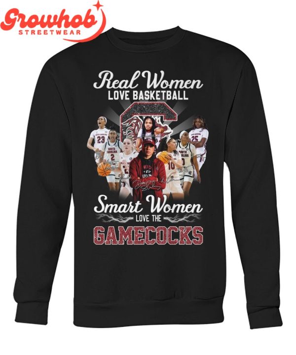 Smart Women Love South Carolina Gamecocks Basketball Team T-Shirt