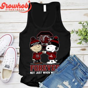 South Carolina Gamecocks Charlie Brown Snoopy Peanuts Forever Fan T-Shirt