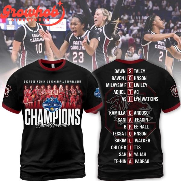 South Carolina Gamecocks SEC Champions Proud Fan 2024 Hoodie Shirts Black
