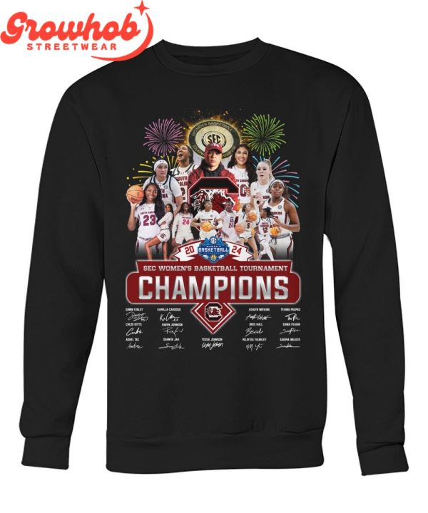 South Carolina Gamecocks SEC Women’s Basketball Tournament Champions 2024 T-Shirt