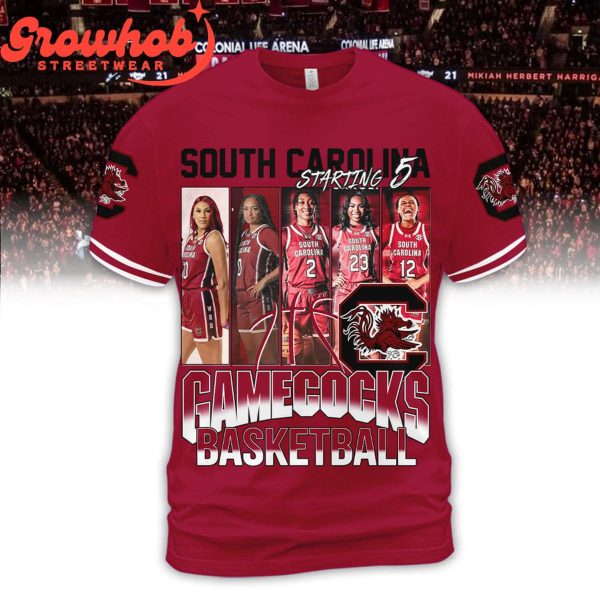 South Carolina Gamecocks Starting 5 All Star Red Hoodie Shirts