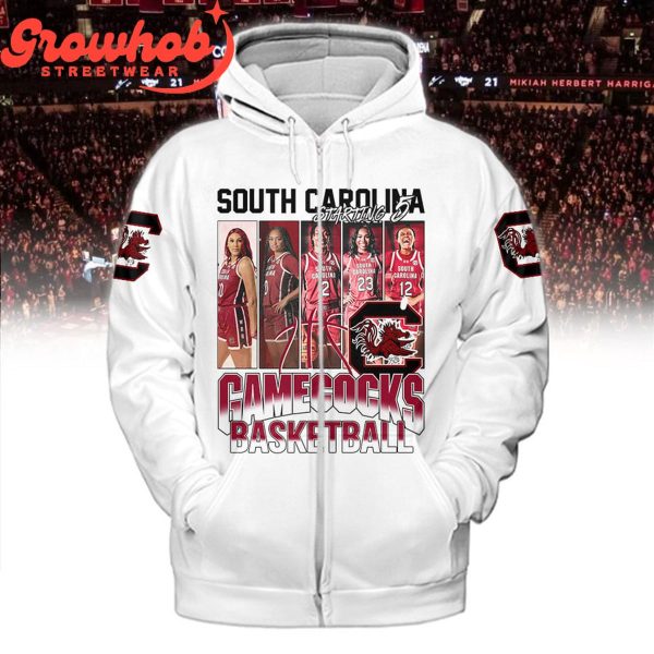 South Carolina Gamecocks Starting 5 All Star White Hoodie Shirts