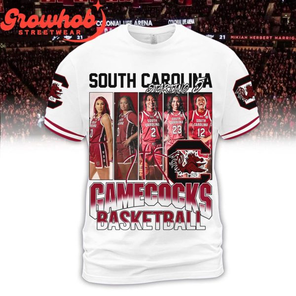 South Carolina Gamecocks Starting 5 All Star White Hoodie Shirts