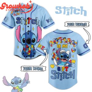 Stitch Autism Is My Gift Stitch Personalized Baseball Jersey