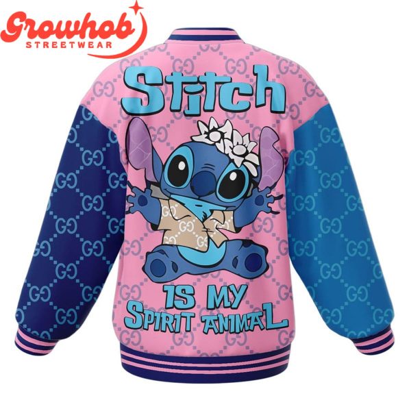 Stitch Is My Spirit Animal Blue Luxury Baseball Jacket