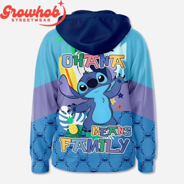 Stitch It’s Me Ohana Means Family Blue Hoodie Shirts