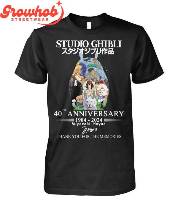 Studio Ghibli 40th Anniversary 1984-2024 Miyazaki Hayao T-Shirt