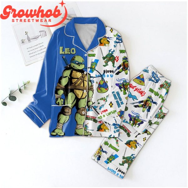 Teenage Mutant Ninja Turtles Leo Heroes In Half Shell Polyester Pajamas Set