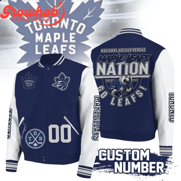 Toronto Maple Leafs NHL Go Leafs Nation Personalized Baseball Jacket