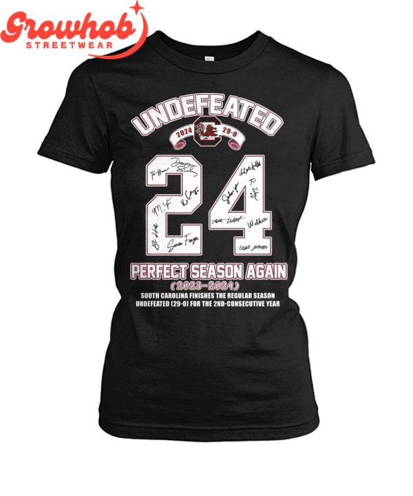 Undefeated South Carolina Gamecocks 2024 Perfect Season Again T-Shirt