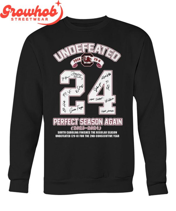 Undefeated South Carolina Gamecocks 2024 Perfect Season Again T-Shirt