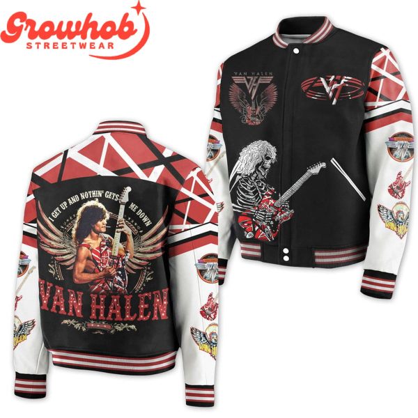 Van Halen Fans I Get Up And Nothing Gets Me Down Baseball Jacket