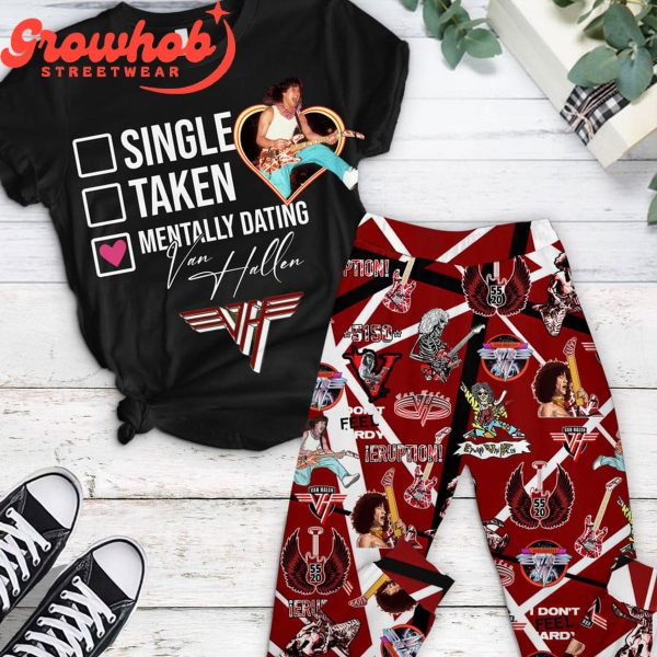 Van Halen Fans Mentally Dating Van Halen Fleece Pajamas Set