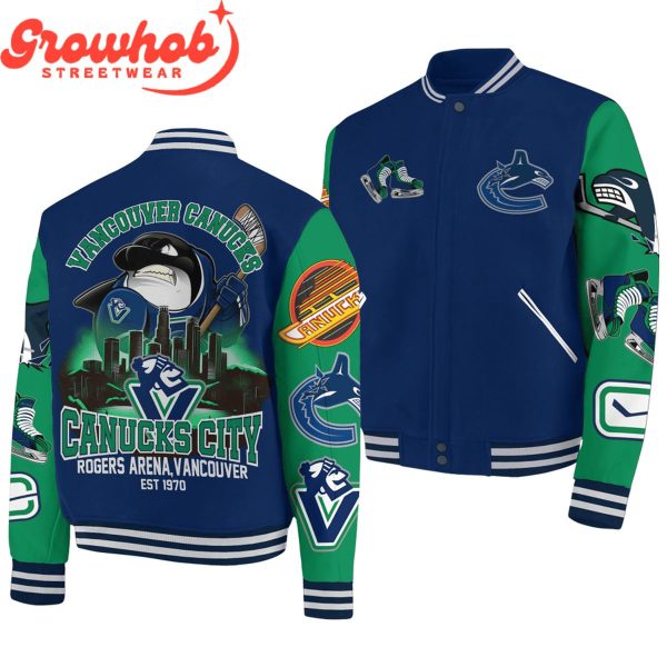 Vancouver Canucks Rogers Arena Est. 1970 Baseball Jacket