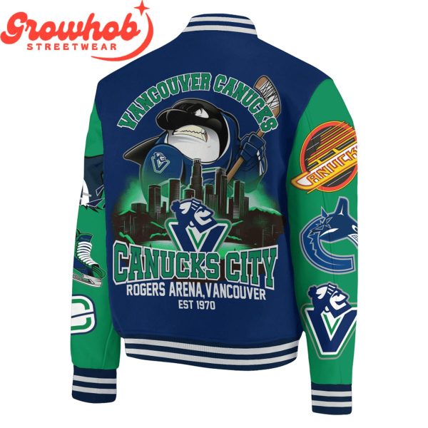 Vancouver Canucks Rogers Arena Est. 1970 Baseball Jacket